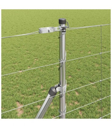 vidaXL Ground Fix Welded Wire Fence 50 x 1.2 m Galvanised Steel Silver