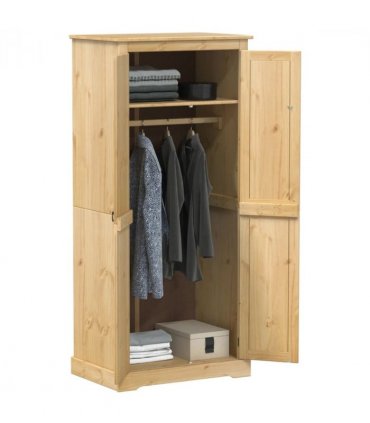 vidaXL Wardrobe Corona 76x50x170 cm Solid Wood Pine