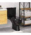 vidaXL Toilet With Cistern Black