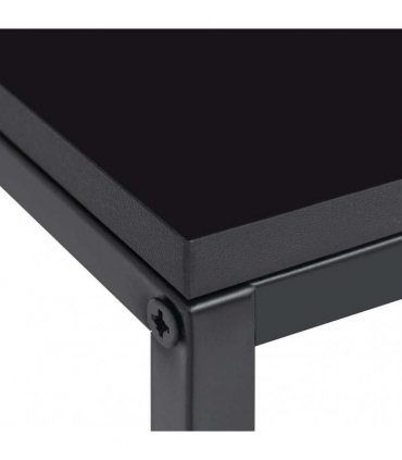 vidaXL Side Tables 2 pcs Black Steel