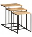 vidaXL Nesting Tables 3 pcs Solid Wood Acacia