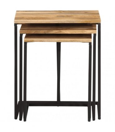 vidaXL Nesting Tables 3 pcs Solid Wood Acacia