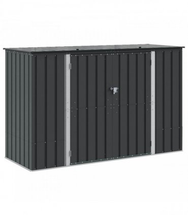 vidaXL Garden Storage Box Black 214 x 82 x 132 cm Steel