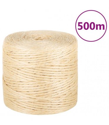 vidaXL Rope 100% Sisal 4 mm 500 m