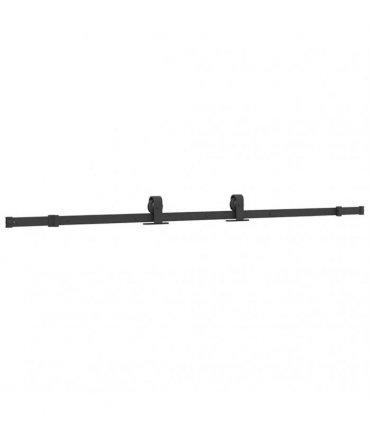 vidaXL Sliding Door with Hardware Set Black 102x205 cm ESG Glass