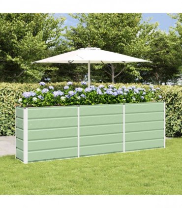 vidaXL Planter Green 240 x 40 x 75 cm Steel