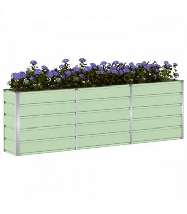vidaXL Planter Green 240 x 40 x 75 cm Steel