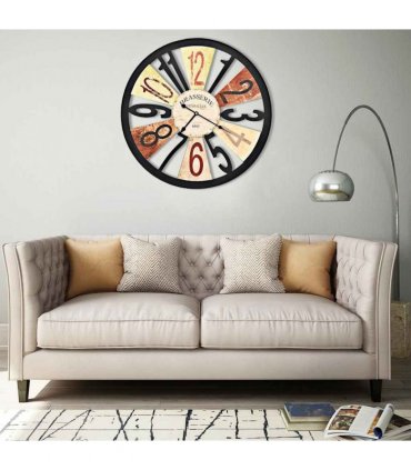 vidaXL Wall Clock | Multicolour | Metal, Paper | 60 cm Diameter