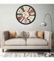 vidaXL Wall Clock | Multicolour | Metal, Paper | 60 cm Diameter