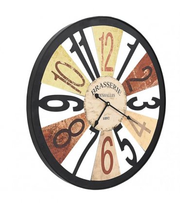 vidaXL Wall Clock | Multicolour | Metal, Paper | 60 cm Diameter
