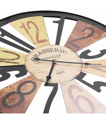 vidaXL Wall Clock | Multicolour | Metal, Paper | 60 cm Diameter