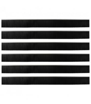vidaXL Self-adhesive Door Brush Seals 6 pcs Silver 100 cm