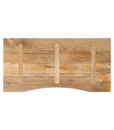 vidaXL Desk Top with Curve 120x50x2.5 cm Solid Wood Rough Mango