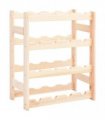 vidaXL Wine Rack for 16 Bottles Pinewood