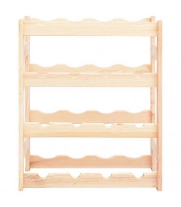 vidaXL Wine Rack for 16 Bottles Pinewood