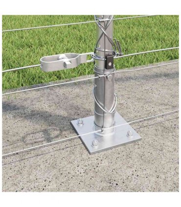 vidaXL Welded Wire Fence with Concrete Base 50 x 1.6 m Silver Mesh
