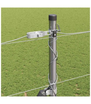 vidaXL Welded Wire Fence with Concrete Base 50 x 1.6 m Silver Mesh