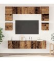 vidaXL TV Cabinet Set Wall-mounted 8 pcs Old Wood Engineered Wood