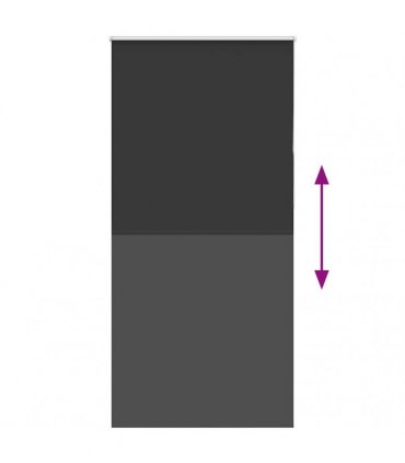 vidaXL Roller Blind Blackout Black 115x210 cm Fabric Width 110.7 cm Polyester