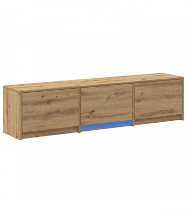 vidaXL TV Cabinet with LED with Drawer Artisian Oak 165 x 34 x 40 cm