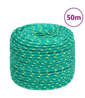 vidaXL Boat Rope Green 8 mm 50 m Polypropylene