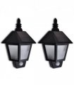vidaXL Solar Wall Lamp with Motion Sensor 2 pcs