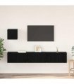 vidaXL TV Cabinet Set Wall-mounted 4 pcs Black Oak Engineered Wood
