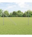 vidaXL Welded Wire Fence with Spikes 25 x 1.4 m Galvanised Steel Mesh
