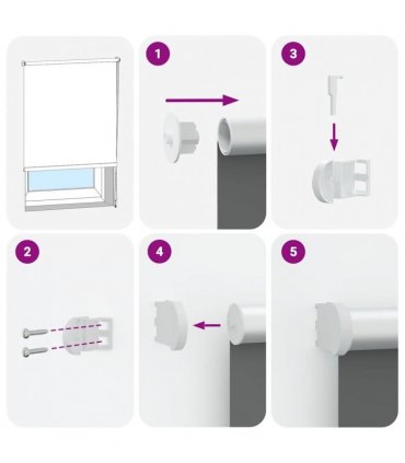 vidaXL Roller Blind Blackout Light Grey 150x175 cm Fabric Width 146.6 cm Polyester