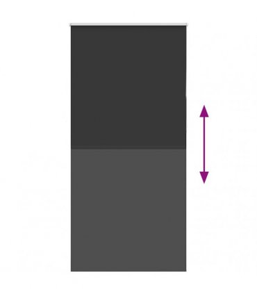 vidaXL Roller Blind Blackout Black 95x210 cm Fabric Width 90.7 cm Polyester