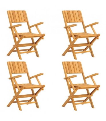 vidaXL 5 Piece Garden Dining Set Solid Wood Teak