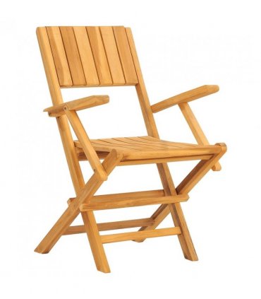 vidaXL 5 Piece Garden Dining Set Solid Wood Teak