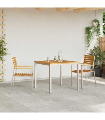 vidaXL Garden Dining Set 3 pcs Brown Solid Acacia Wood