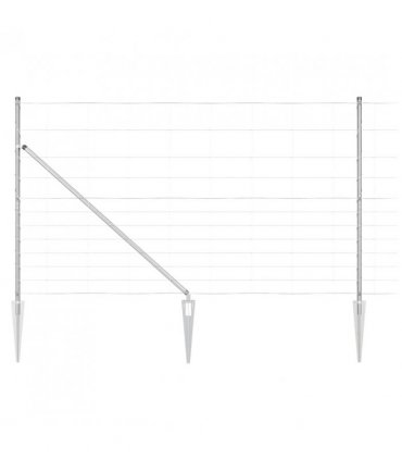vidaXL Welded Wire Fence with Spikes 50 x 1.4 m Galvanised Steel Mesh
