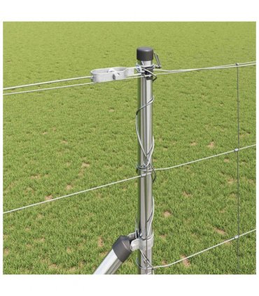 vidaXL Welded Wire Fence with Spikes 50 x 1.4 m Galvanised Steel Mesh