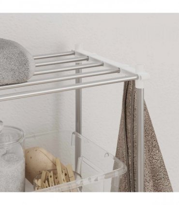 vidaXL Washing Machine Shelf White 70 x 27 x 136 cm Aluminium