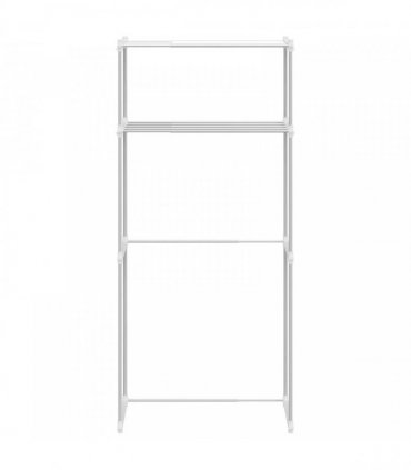 vidaXL Washing Machine Shelf White 70 x 27 x 136 cm Aluminium