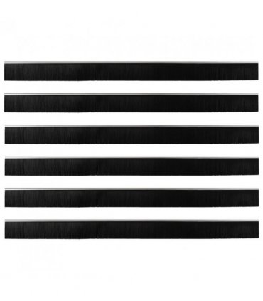 vidaXL Self-adhesive Door Brush Seals 6 pcs Silver 100 cm