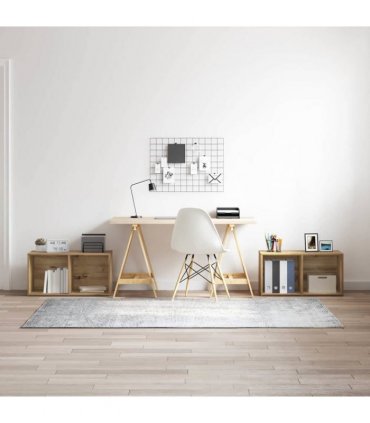 vidaXL TV Cabinet Set Wall-mounted 2 pcs Artisan Oak 37 x 35 x 72 cm