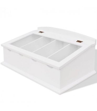 vidaXL Cutlery Tray MDF White Baroque Style