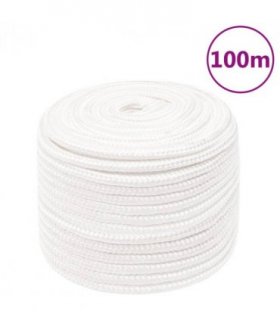 vidaXL Boat Rope Full White 12 mm 100 m Polypropylene