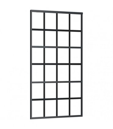 vidaXL Sliding Door with Hardware Set 102x205 cm ESG Glass&Aluminium