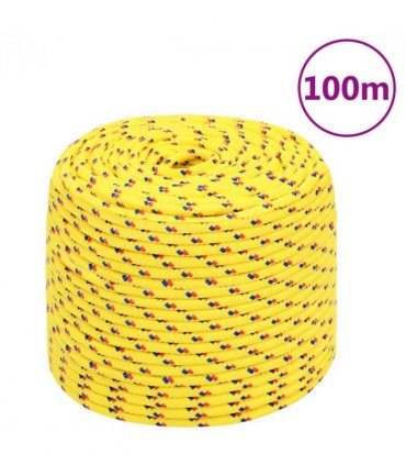vidaXL Boat Rope Yellow 8 mm 100 m Polypropylene
