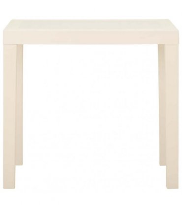 vidaXL Garden Table White 79x65x72 cm Plastic