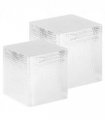 vidaXL Coffee Tables 2 pcs Silver Aluminium