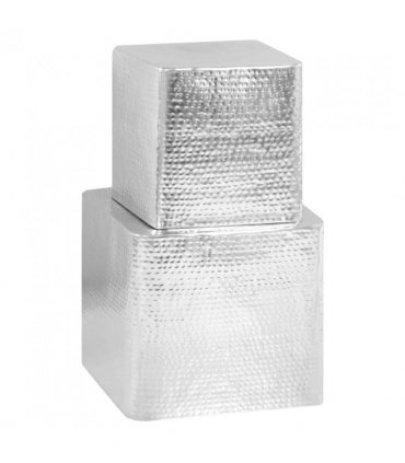 vidaXL Coffee Tables 2 pcs Silver Aluminium