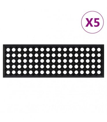 vidaXL Stair Treads 5 pcs 25x75 cm Rubber