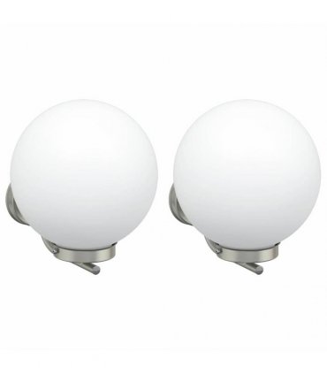 vidaXL Outdoor Wall Light 2 pcs Silver 29 x 25 x 33 cm