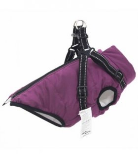 vidaXL Dog Coat Purple L40