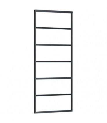 vidaXL Sliding Door with Hardware Set Black 76x205 cm ESG Glass